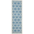 thumbnail image 1 of SAFAVIEH Courtyard Allison Geometric Bordered Indoor/Outdoor Runner Rug, 2'3" x 6'7", Blue/Beige, 1 of 5