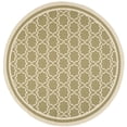 thumbnail image 1 of SAFAVIEH Courtyard Allison Oriental Indoor/Outdoor Area Rug, Green/Beige, 7'10" x 7'10" Round, 1 of 6