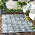 thumbnail image 1 of Safavieh Courtyard Allycia Geometric Indoor/Outdoor Area Rug, Gray/Teal, 4' x 5'7", 1 of 8