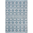 thumbnail image 1 of Safavieh Courtyard Allycia Geometric Indoor/Outdoor Area Rug, Gray/Teal, 8' x 11', 1 of 9