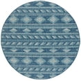 thumbnail image 1 of Safavieh Courtyard Allycia Geometric Indoor/Outdoor Area Rug, Navy/Aqua, 4' x 4' Round, 1 of 9