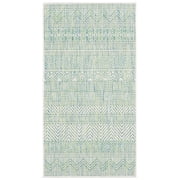 SAFAVIEH Courtyard Altan Geometric Indoor/Outdoor Area Rug, Beige/Green, 2' x 3'7"