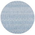thumbnail image 1 of SAFAVIEH Courtyard Altan Geometric Indoor/Outdoor Area Rug, Grey/Navy, 5'3" x 5'3" Round, 1 of 10
