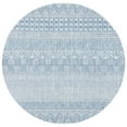 thumbnail image 1 of SAFAVIEH Courtyard Altan Geometric Indoor/Outdoor Area Rug, Ivory/Navy, 4' x 4' Round, 1 of 6