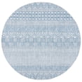 thumbnail image 1 of SAFAVIEH Courtyard Altan Geometric Indoor/Outdoor Area Rug, Ivory/Navy, 4' x 4' Round, 1 of 10