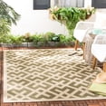 thumbnail image 1 of Safavieh Courtyard Alvin Geometric Indoor/Outdoor Area Rug, Green/Bone, 4' x 4' Square, 1 of 10