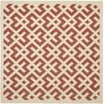 thumbnail image 1 of SAFAVIEH Courtyard Alvin Geometric Indoor/Outdoor Area Rug, 4' x 4' Square, Red/Bone, 1 of 4
