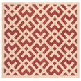 thumbnail image 1 of Safavieh Courtyard Alvin Geometric Indoor/Outdoor Area Rug, Red/Bone, 5'3" x 5'3" Square, 1 of 8