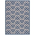 thumbnail image 1 of Safavieh Courtyard Alvin Geometric Indoor/Outdoor Area Rug, Beige/Blue, 5'3" x 7'7", 1 of 9