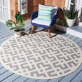 thumbnail image 1 of Safavieh Courtyard Alvin Geometric Indoor/Outdoor Area Rug, Gray/Bone, 6'7" x 6'7" Round, 1 of 11