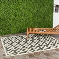 thumbnail image 1 of SAFAVIEH Courtyard Alvin Geometric Indoor/Outdoor Area Rug, 6'7" x 6'7" Square, Black/Beige, 1 of 7