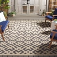 thumbnail image 1 of Safavieh Courtyard Alvin Geometric Indoor/Outdoor Area Rug, Gray/Bone, 7'10" x 7'10" Square, 1 of 11