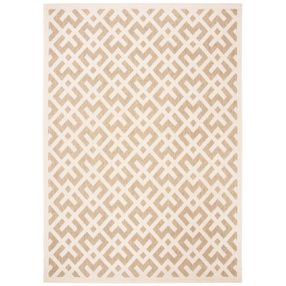 Safavieh Courtyard Alvin Geometric Indoor/Outdoor Area Rug, Brown/Bone, 8' x 11'