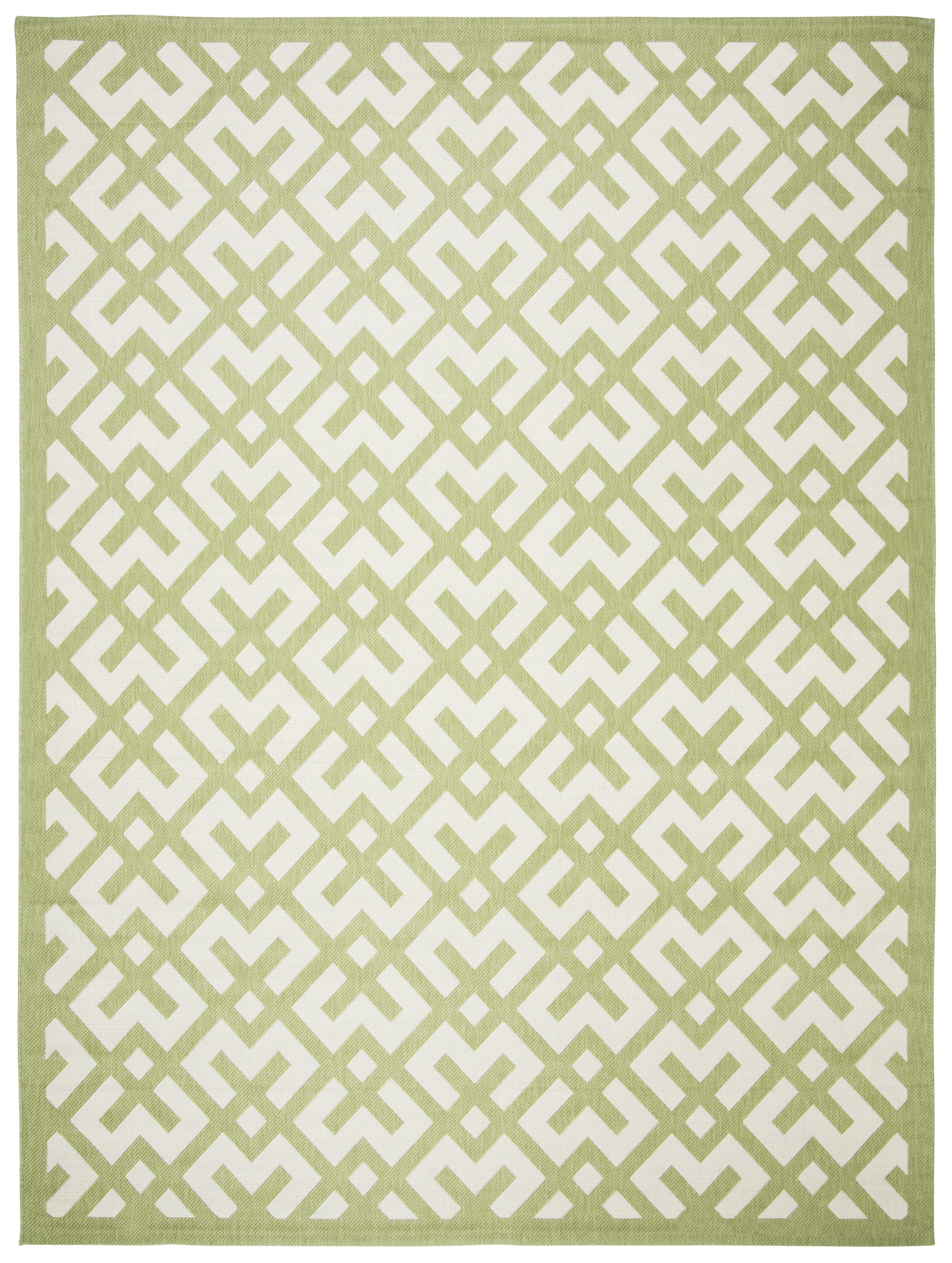 Safavieh Courtyard Alvin Geometric Indoor/Outdoor Area Rug, Beige/Green, 9' x 12'