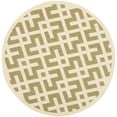 thumbnail image 1 of SAFAVIEH Courtyard Alvin Geometric Indoor/Outdoor Area Rug, Green/Bone, 5'3" x 5'3" Round, 1 of 11