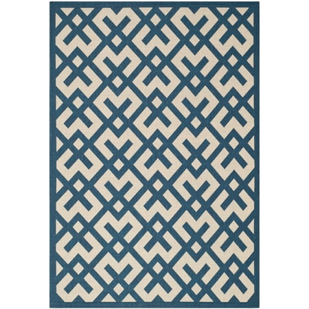SAFAVIEH Courtyard Alvin Geometric Indoor/Outdoor Area Rug, Navy/Beige, 9' x 12' price history on PriceWatchPro