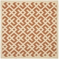 thumbnail image 1 of Safavieh Courtyard Alvin Geometric Indoor/Outdoor Area Rug, Terracotta/Bone, 4' x 4' Square, 1 of 9