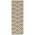 thumbnail image 1 of Safavieh Courtyard Alvin Geometric Indoor/Outdoor Runner Rug, Beige/Green, 2'3" x 6'7", 1 of 9