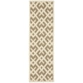 thumbnail image 1 of Safavieh Courtyard Alvin Geometric Indoor/Outdoor Runner Rug, Brown/Bone, 2'3" x 12', 1 of 9