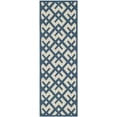 thumbnail image 1 of SAFAVIEH Courtyard Alvin Geometric Indoor/Outdoor Runner Rug, Navy/Beige, 2'3" x 6'7", 1 of 4