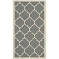 thumbnail image 1 of SAFAVIEH Courtyard Alyssa Geometric Indoor/Outdoor Area Rug, Anthracite/Beige, 2' x 3'7", 1 of 10