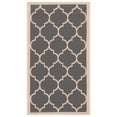 thumbnail image 1 of Safavieh Courtyard Alyssa Geometric Indoor/Outdoor Area Rug, Anthracite/Beige, 2' x 3'7", 1 of 14
