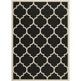 thumbnail image 1 of Safavieh Courtyard Alyssa Geometric Indoor/Outdoor Area Rug, Black/Beige, 4' x 5'7", 1 of 15