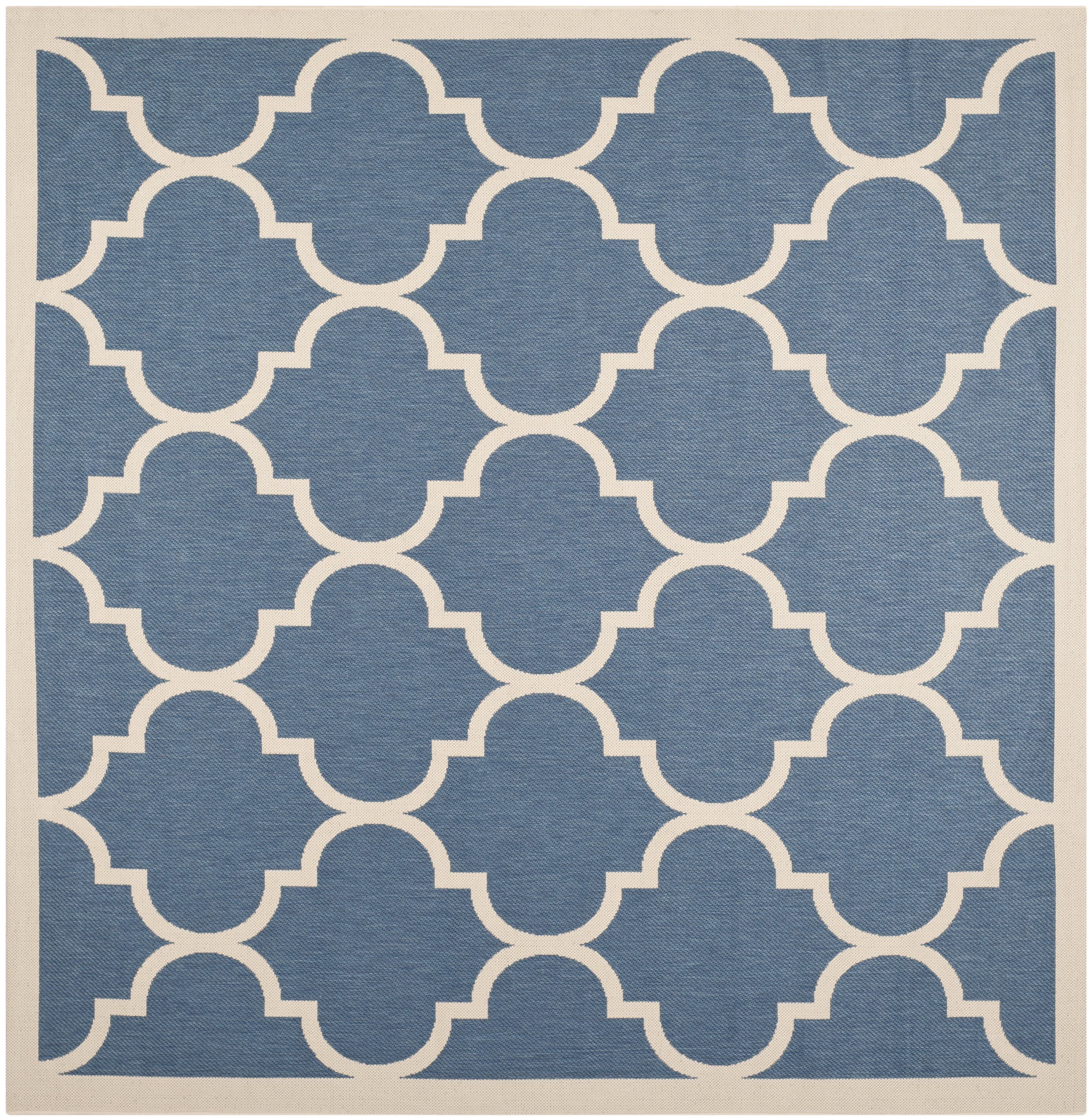Safavieh Courtyard Alyssa Geometric Indoor/Outdoor Area Rug, Blue/Beige, 6'7" x 6'7" Square