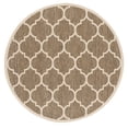 thumbnail image 1 of Safavieh Courtyard Alyssa Geometric Indoor/Outdoor Area Rug, Brown/Bone, 5'3" x 5'3" Round, 1 of 10