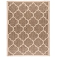 thumbnail image 1 of Safavieh Courtyard Alyssa Geometric Indoor/Outdoor Area Rug, Brown/Bone, 8' x 10', 1 of 15