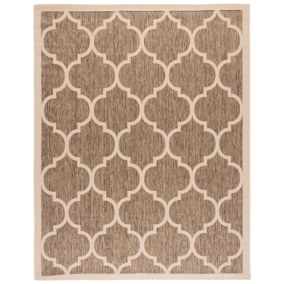 Safavieh Courtyard Alyssa Geometric Indoor/Outdoor Area Rug, Brown/Bone, 8' x 10'
