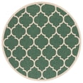 thumbnail image 1 of Safavieh Courtyard Alyssa Geometric Indoor/Outdoor Area Rug, Dark Green/Beige, 6'7" x 6'7" Round, 1 of 9