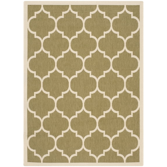 Safavieh Courtyard Alyssa Geometric Indoor/Outdoor Area Rug, Green/Beige, 2'7" x 5'