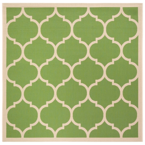 Safavieh Courtyard Alyssa Geometric Indoor/Outdoor Area Rug, Green/Beige, 4' x 4' Square