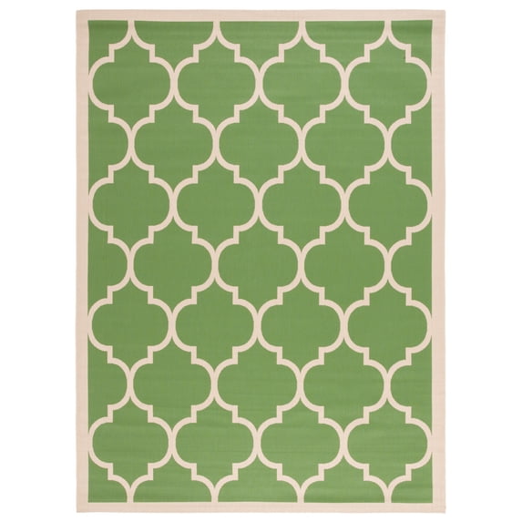 Safavieh Courtyard Alyssa Geometric Indoor/Outdoor Area Rug, Green/Beige, 8' x 11'