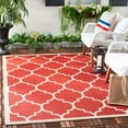 thumbnail image 1 of SAFAVIEH Courtyard Alyssa Geometric Indoor/Outdoor Area Rug, Red/Bone, 2'7" x 5', 1 of 9