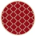 thumbnail image 1 of Safavieh Courtyard Alyssa Geometric Indoor/Outdoor Area Rug, Red/Bone, 4' x 4' Round, 1 of 12