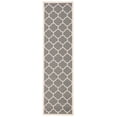 thumbnail image 1 of Safavieh Courtyard Alyssa Geometric Indoor/Outdoor Runner Rug, Anthracite/Beige, 2'3" x 16', 1 of 10