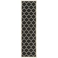 thumbnail image 1 of Safavieh Courtyard Alyssa Geometric Indoor/Outdoor Runner Rug, Black/Beige, 2'3" x 22', 1 of 10