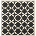 thumbnail image 1 of SAFAVIEH Courtyard Amanda Geometric Indoor/Outdoor Area Rug, 4' x 4' Square, Black/Beige, 1 of 15