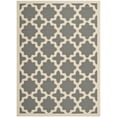 thumbnail image 1 of SAFAVIEH Courtyard Amanda Geometric Indoor/Outdoor Area Rug, 4' x 5'7", Anthracite/Beige, 1 of 5