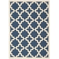 thumbnail image 1 of SAFAVIEH Courtyard Amanda Geometric Indoor/Outdoor Area Rug, 4' x 5'7", Navy/Beige, 1 of 13