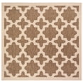 thumbnail image 1 of SAFAVIEH Courtyard Amanda Geometric Indoor/Outdoor Area Rug, 5'3" x 5'3" Square, Brown/Bone, 1 of 15