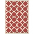 thumbnail image 1 of SAFAVIEH Courtyard Amanda Geometric Indoor/Outdoor Area Rug, 5'3" x 7'7", Red/Bone, 1 of 6