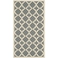 thumbnail image 1 of SAFAVIEH Courtyard Amanda Geometric Indoor/Outdoor Area Rug, Anthracite/Beige, 2' x 3'7", 1 of 11