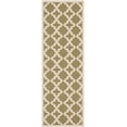 thumbnail image 1 of SAFAVIEH Courtyard Amanda Geometric Indoor/Outdoor Runner Rug, 2'3" x 10', Green/Beige, 1 of 8