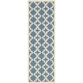 thumbnail image 1 of SAFAVIEH Courtyard Amanda Geometric Indoor/Outdoor Runner Rug, 2'3" x 8', Blue/Beige, 1 of 9