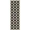 thumbnail image 1 of SAFAVIEH Courtyard Amanda Geometric Indoor/Outdoor Runner Rug, Black/Beige, 2'3" x 8', 1 of 5