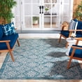 thumbnail image 1 of Safavieh Courtyard Amber Damask Indoor/Outdoor Area Rug, Blue/Gray, 6'7" x 9'6", 1 of 9