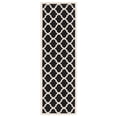 thumbnail image 1 of Safavieh Courtyard Amber Geometric Indoor/Outdoor Runner Rug, Black/Beige, 2'3" x 12', 1 of 12